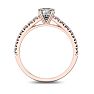 1 Carat Cushion Cut Double Prong Set Engagement Ring In 14 Karat Rose Gold Image-3