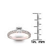 1 Carat Cushion Cut Double Prong Set Engagement Ring In 14 Karat Rose Gold Image-5