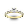 1 1/4 Carat Cushion Cut Double Prong Set Engagement Ring In 14 Karat Yellow Gold Image-1