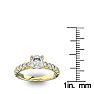 1 1/2 Carat Cushion Cut Double Prong Set Engagement Ring in 14 Karat Yellow Gold Image-5