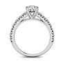 1 1/2 Carat Round Shape Double Prong Set Engagement Ring In 14 Karat White Gold Image-3