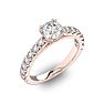 1 1/2 Carat Round Shape Double Prong Set Engagement Ring In 14 Karat Rose Gold Image-2