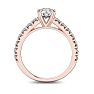 1 1/2 Carat Round Shape Double Prong Set Engagement Ring In 14 Karat Rose Gold Image-3