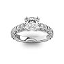 4 1/2 Carat Round Shape Double Prong Set Engagement Ring In 14 Karat White Gold Image-1