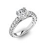4 1/2 Carat Round Shape Double Prong Set Engagement Ring In 14 Karat White Gold Image-2