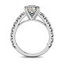 4 1/2 Carat Round Shape Double Prong Set Engagement Ring In 14 Karat White Gold Image-3