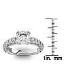 4 1/2 Carat Round Shape Double Prong Set Engagement Ring In 14 Karat White Gold Image-5