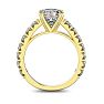 4 1/2 Carat Round Shape Double Prong Set Engagement Ring In 14 Karat Yellow Gold Image-3