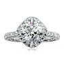 1 1/3 Carat Cushion Style Halo Diamond Engagement Ring in 14 Karat White Gold  Image-1