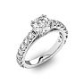2 1/2 Carat Round Shape Double Prong Set Engagement Ring In 14 Karat White Gold Image-2