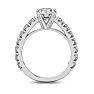 2 1/2 Carat Round Shape Double Prong Set Engagement Ring In 14 Karat White Gold Image-3