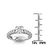 2 1/2 Carat Round Shape Double Prong Set Engagement Ring In 14 Karat White Gold Image-5