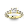 2 1/2 Carat Round Shape Double Prong Set Engagement Ring In 14 Karat Yellow Gold Image-1