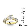 2 1/2 Carat Round Shape Double Prong Set Engagement Ring In 14 Karat Yellow Gold Image-5