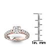 2 1/2 Carat Round Shape Double Prong Set Engagement Ring In 14 Karat Rose Gold Image-5