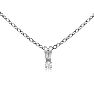 .025 Carat Diamond Necklace In Sterling Silver, 18 Inches. 
 Image-3