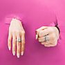 3 1/4 Carat Princess Shape Halo Diamond Bridal Set in 14k White Gold Image-3