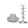 3 1/4 Carat Princess Shape Halo Diamond Bridal Set in 14k White Gold Image-6
