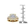 3 1/4 Carat Princess Shape Diamond Bridal Set in 14k Yellow Gold Image-5