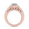 4 1/4 Carat Princess Halo Diamond Bridal Set in 14k Rose Gold Image-3
