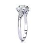 1 Carat Halo Diamond Engagement Ring In 14 Karat White Gold Image-4