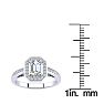 1 Carat Halo Diamond Engagement Ring In 14 Karat White Gold Image-5