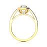 1 Carat Halo Diamond Engagement Ring In 14 Karat Yellow Gold Image-3