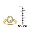 1 Carat Halo Diamond Engagement Ring In 14 Karat Yellow Gold Image-5