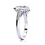1 1/3 Carat Halo Diamond Engagement Ring In 14 Karat White Gold Image-4