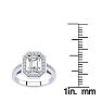 1 1/3 Carat Halo Diamond Engagement Ring In 14 Karat White Gold Image-5