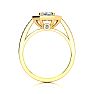 1 1/3 Carat Halo Diamond Engagement Ring In 14 Karat Yellow Gold Image-3