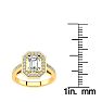 1 1/3 Carat Halo Diamond Engagement Ring In 14 Karat Yellow Gold Image-5