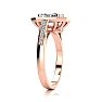 1 1/3 Carat Halo Diamond Engagement Ring In 14 Karat Rose Gold Image-4