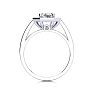 2 Carat Halo Diamond Engagement Ring In 14 Karat White Gold Image-3