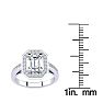 2 Carat Halo Diamond Engagement Ring In 14 Karat White Gold Image-5