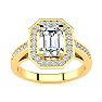 2 Carat Halo Diamond Engagement Ring In 14 Karat Yellow Gold Image-1