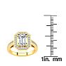2 Carat Halo Diamond Engagement Ring In 14 Karat Yellow Gold Image-5