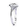 2 Carat Asscher Cut Halo Diamond Engagement Ring In 14 Karat White Gold Image-4
