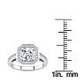 2 Carat Asscher Cut Halo Diamond Engagement Ring In 14 Karat White Gold Image-5