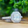 2 Carat Asscher Cut Halo Diamond Engagement Ring In 14 Karat White Gold Image-7