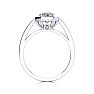 1 1/4 Carat Cushion Cut Halo Diamond Engagement Ring In 14 Karat White Gold Image-3