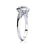 1 1/4 Carat Cushion Cut Halo Diamond Engagement Ring In 14 Karat White Gold Image-4