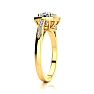 1 1/4 Carat Cushion Cut Halo Diamond Engagement Ring In 14 Karat Yellow Gold Image-4
