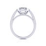 1 3/4 Carat Cushion Cut Halo Diamond Engagement Ring In 14 Karat White Gold Image-3