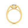 1 3/4 Carat Cushion Cut Halo Diamond Engagement Ring In 14 Karat Yellow Gold Image-3