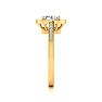 1 3/4 Carat Cushion Cut Halo Diamond Engagement Ring In 14 Karat Yellow Gold Image-4