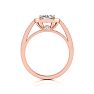 1 3/4 Carat Cushion Cut Halo Diamond Engagement Ring In 14 Karat Rose Gold Image-3
