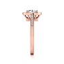 1 3/4 Carat Cushion Cut Halo Diamond Engagement Ring In 14 Karat Rose Gold Image-4