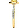 1 Carat Oval Shape Citrine and Halo Diamond Ring In 14 Karat Yellow Gold Image-4