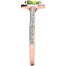 1 Carat Oval Shape Peridot and Halo Diamond Ring In 14 Karat Rose Gold Image-4